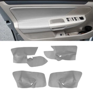 4pcs Door Panel Armrest Lid Cover For VW Golf V MK5 Jetta 05-10 Gray Leather - Picture 1 of 7
