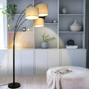 Modern 3-Light Arched Floor Lamp LED Tall Standing Light Bedroom Floor Lamp - Picture 1 of 9