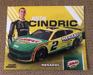 Nascar Driver #2 Austin Cindric Libman Cleaning 2024 Postcard - Picture 1 of 2