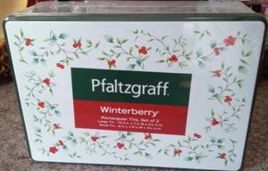 pfaltzgraff winterberry Rectangle Tins - Picture 1 of 6