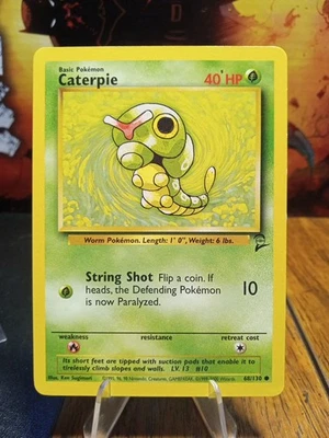 1999 Pokemon Base Set 2 Caterpie #68 VLP - Image 1 of 3
