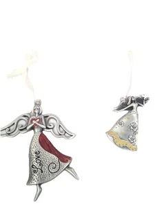 Angel Ornaments & A Heart Love Crystal Ornament Hanging Decro Pair - Picture 1 of 8