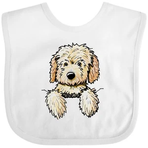 Inktastic Pocket Goldendoodle Baby Bib - KiniArt Doodle Dog Labradoodle Pet Art - Picture 1 of 27
