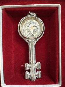 Reed Barton Weinverkoster Schlüssel um 1880 Sterlingsilber MIT Edelstahl 38" KETTE - Bild 1 von 7