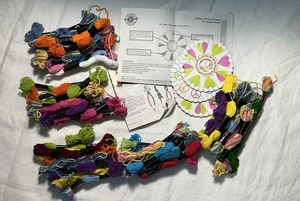 Used-Embroidery Floss Lot + Braiding Disc DIY Craft Kit Friendship Bracelet - Picture 1 of 5