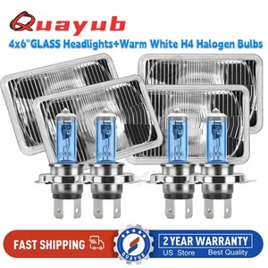 100/90W 4X6'' Square Headlights Hi-Lo Beam For 1978-1991 Chevrolet G10 G20 G30 - Bild 1 von 16