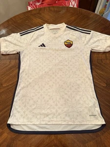 AS Roma Jersey Away football Soccer shirt 2023 - 2024 White Adidas Men Size M - Picture 1 of 2