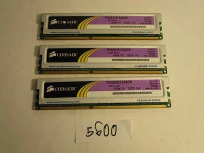 Corsair XMS3 3x1Gb=3Gb PC3-10600 1333Mhz DDR3 Desktop Memory RAM (5600) - Image 1 of 2