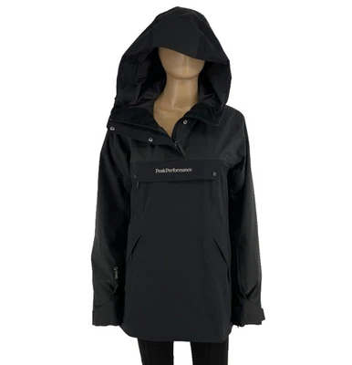 Peak Performance Women Black 2L HIPE Hooded Anorak Jacket Size M - Image 1 of 4
