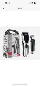 Clipper Cordless Chrome Pro Hair Clippers Men and Battery Hair Trimmer Combo - Picture 1 of 3