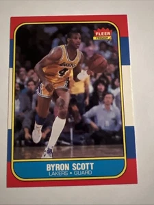 1986 Fleer Basketball Rookie Card RC Byron Scott #99 Los Angeles Lakers Great EX - Picture 1 of 5
