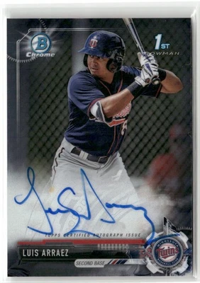 2017 Bowman Chrome #CPA-LA Luis Arraez Prospect Autograph Twins Base Auto - Image 1 of 2