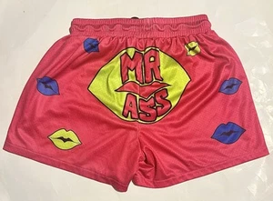 RARE Bad Ass Billy Gunn Mr Ass Shorts M Medium Pink WWF WWE ECW AEW Wrestling DX - Picture 1 of 3