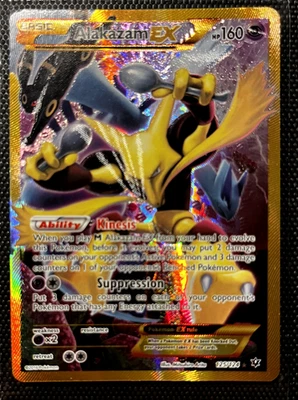 2016 POKEMON XY FATES COLLIDE 125 FULL ART/ALAKAZAM EX SECRET RARE-Ungraded M/NM - Image 1 of 2