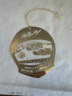 Indianapolis Motor Speedway 3D Gold Ornament - Image 1 of 4