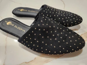 Schwarze Nieten Sandalen/Slipper für Damen - Größe 7 - Bild 1 von 6