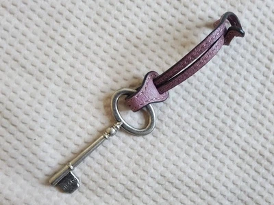 Fossil Stainless Steel Key Charm with Purple Leather Strap - Image 1 of 3