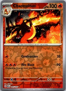 Charmeleon - 005/165 - SV: Scarlet & Violet 151 Reverse Holo - Picture 1 of 2