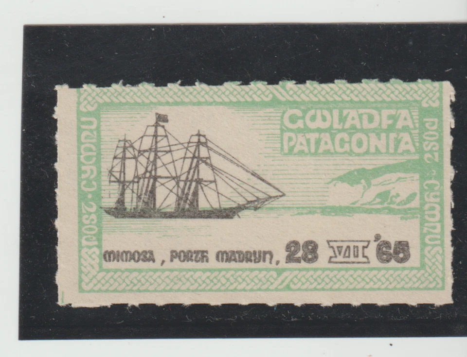 Patagonia Argentina 1865 Colony of Welsh Speakers Cinderella Ship Poster Stamp - Image 1 of 1