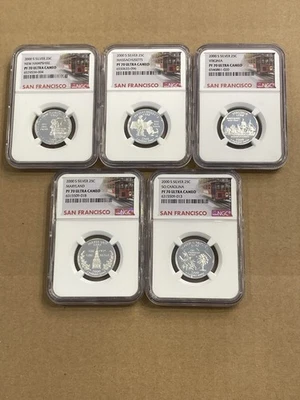 2000 S S Silver Quarter Set NGC PF 70 Ultra Cameo Trolley - Image 1 of 2