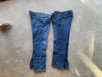 Cremieux Mens 99% Cotton Dark Wash Straight Leg Denim Jeans Size 38 x 32 2 Pair - Image 1 of 2