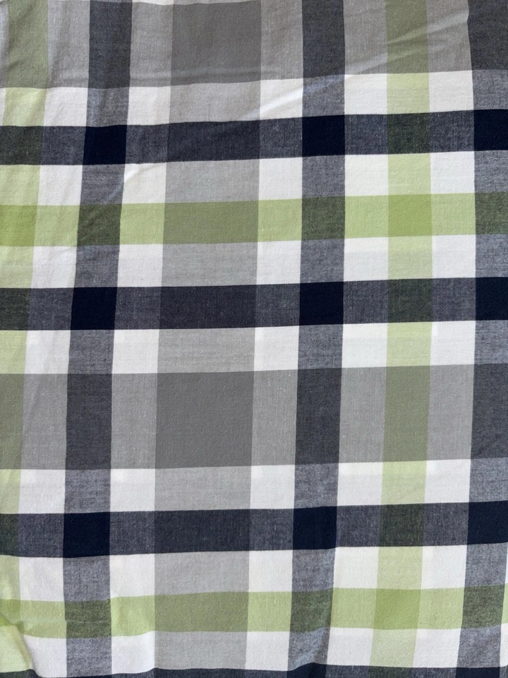 Edredón y farsa Pottery Barn Kids doble - azul marino, verde, blanco, gris a cuadros Foto 1 de 3