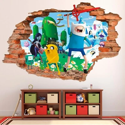 Adventure Time 3D Wall Decal, Finn, Jake Wall Sticker, Wall Tattoo, Decor - Image 1 of 4