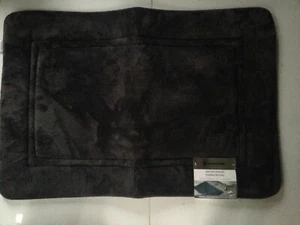 NEU Members Mark Badematte Memory Foam Teppich 24 Zoll x 36 Zoll rutschfest schnelltrocknend einfarbig grau - Bild 1 von 9