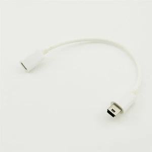 Micro USB Female to Mini USB 5 pin Male Data Sync Charge Extension Cable White - Photo 1 sur 5