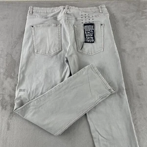 Ksubi Hazlow Straight Jeans Men 38x33 Grey Logo Denim Woven Pocket Tag $220 - Picture 1 of 13
