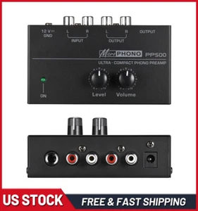 Preamplifier Phono Turntable Preamp Audio Amplifier RCA Input RCA 1/4 TRS Output - Picture 1 of 14