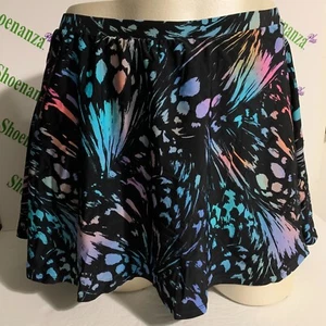 Torrid Swimsuit Swim Bottom High Waist Skirt Pockets Short Black Plus 3 22 24 - Picture 1 of 3