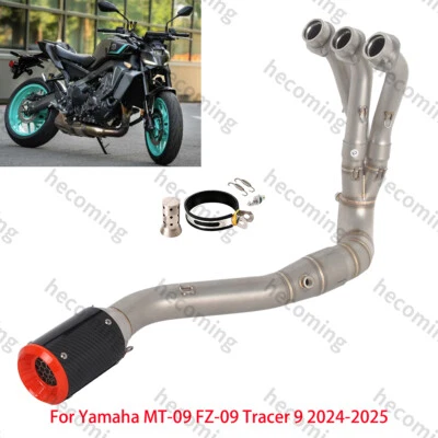 Sistema de tubo de escape completo antideslizante para Yamaha MT-09 FZ09 Tracer 9 2024 2025 MT09 Foto 1 de 4
