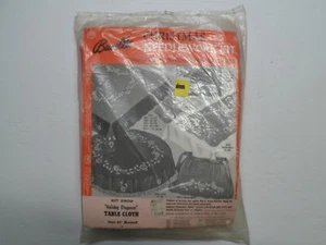 Bucilla Christmas Needlework Tablecloth Holiday Elegance Kit 2809 Round 67" NIP - Picture 1 of 10