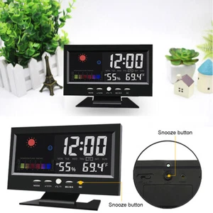 LCD Digital Wecker gesteuerter Wecker mit Temperaturanzeige Kalender - Bild 1 von 8