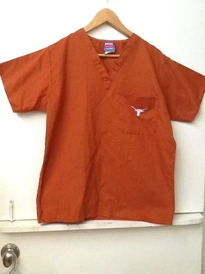 Blusa Médica GEL Geniuses Talla Pequeña Naranja Texas Cuernos Largos Foto 1 de 3