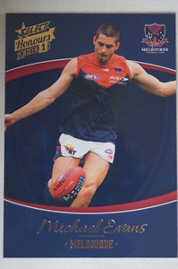 Melbourne Demons AFL Football Select Honours Series 1 Footy Card Michael Evans
