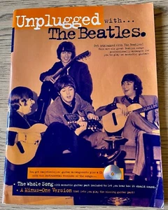 UNPLUGGED WITH THE BEATLES ACOUSTIC GUITAR SONG BOOK +ENHANCED CD (1998) - Picture 1 of 8