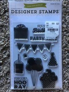 Carta Bella transparente Acryl-Stempel 4 Zoll x 6 Zoll ~ PARTY ~ BDB84034 NEU  - Bild 1 von 3