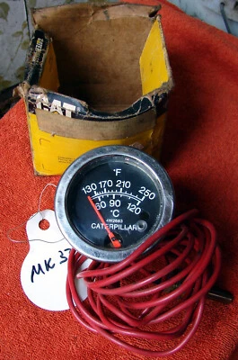 Medidor mecánico de temperatura del agua del motor de 3 1/8" Caterpillar 4W2683 NOS CAT Foto 1 de 4