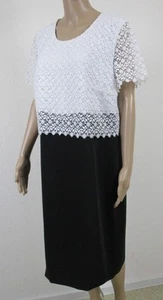 Vestido Riani bicolor, negro - blanco, parte superior de encaje, talla 44 - Imagen 1 de 7