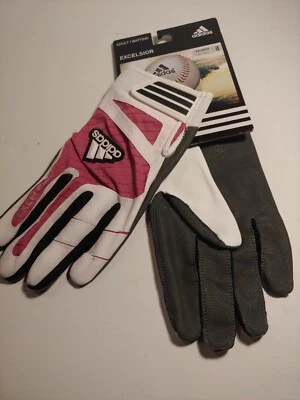 Guantes de bateo Adidas. Talla XXL, 2XL. Unisex. Rosa, blanco. ¡Nuevos guantes Adidas! Foto 1 de 3