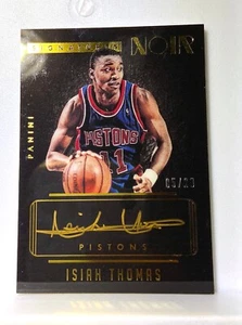 2014-15 Panini Noir Basketball - Isiah Thomas Auto Gold Tinte auf Karte / 20 NC-IT - Bild 1 von 2
