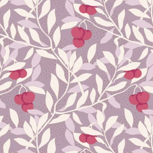 Quilting Sewing Fabric TILDA Maple Farm Cherrybush Mauve 50x55cm FQ - Picture 1 of 1