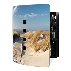 banjado Design Schlüsselkasten mit 10 Haken Schlüsselschrank Dünen Ostsee Strand - Bild 1 von 9