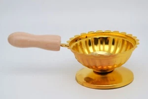 Weihrauchfass Messing Handarbeit кадильница латунная с деревянной ручкой 11х6 cm - Picture 1 of 2