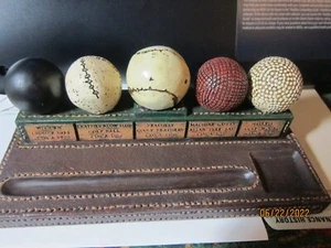 Golfing Themed Desk Decor "HISTORY OF THE GOLF BALL" Pen Holder HEAVY Resin - Picture 1 of 2