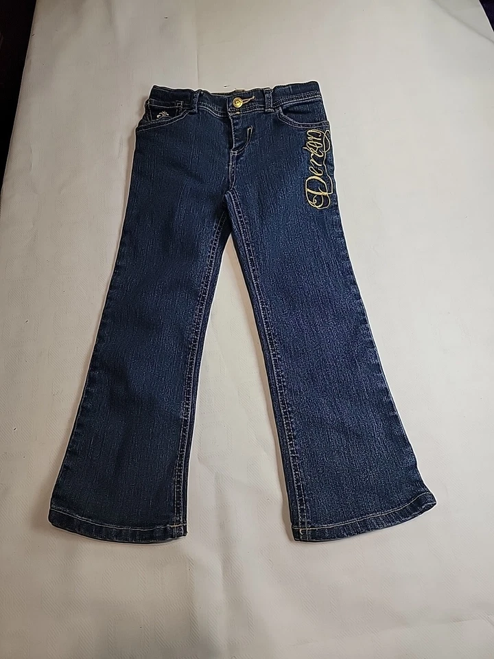 Pantalones de mezclilla azules acampanados de verano Dereon Beyonce para niñas talla 5 (A032) Foto 1 de 4