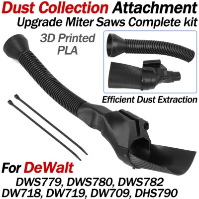 Dust Collection Full Kit For DeWALT DWS779/780 DW718/719/709 Miter Saws Upgrade - Image 1 of 4