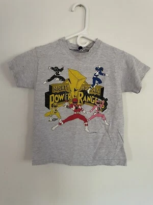 Power Rangers T Shirt Youth Size (M) 1994 Saban Spin Offs Vintage 90s Gray - Image 1 of 4